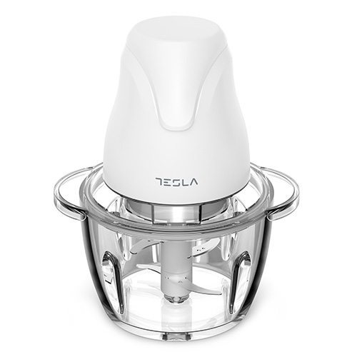 Sekáček potravin Tesla, FC302W, nádoba 1 L, nerezové čepele, 400 W