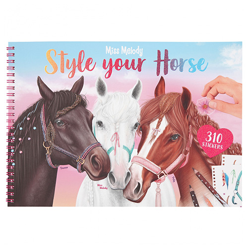 Omalovánky Miss Melody, Style your Horse, 310 samolepek