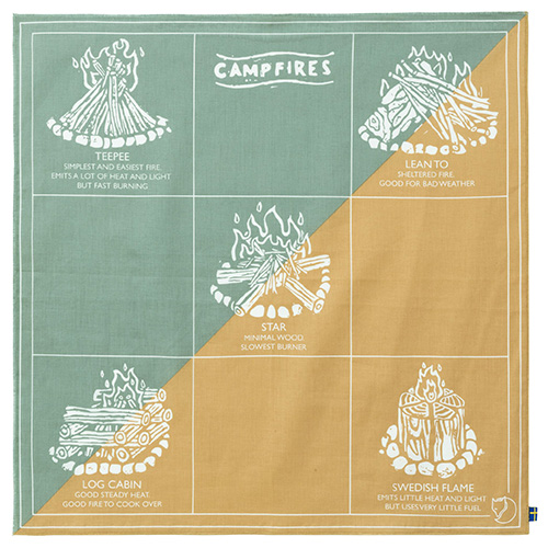 Campfire Bandana, Mais Yellow-Aloe Green | F133-676 | One size