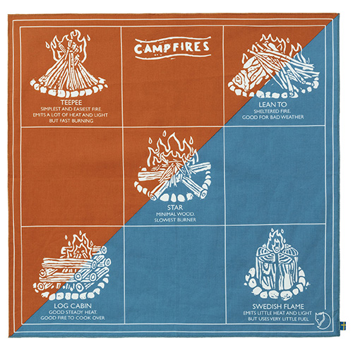 Campfire Bandana, Dawn Blue-Desert Brown | F543-242 | One size