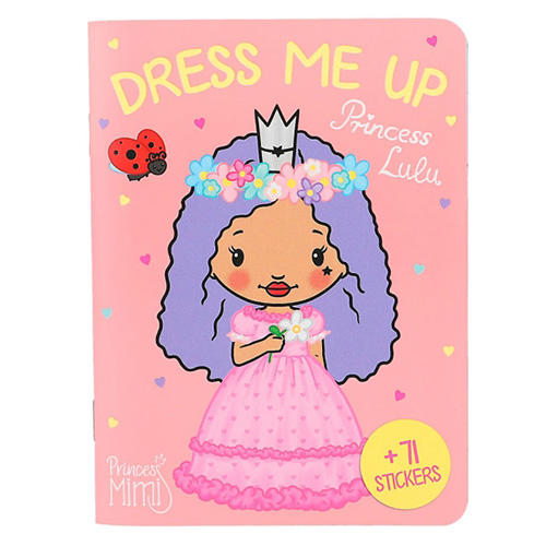 Kreativní sešit Princess Mimi, Dress me up; Princess Lulu, oranžový, 71 samolepek