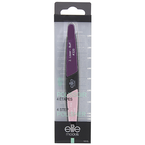Pilník na nehty a leštění Elite Models, 4-stupnňový fialový, 15cm