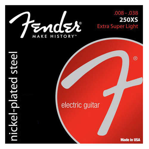 Struny pro elektrickou kytaru Fender, Tvrdost 008"/ 038"
