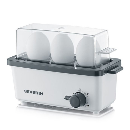 Vařič vajec Severin, EK 3161, 1 - 3 vejce, nerez ohřívací element, zvukový alarm, nastavitelný stupeň tvrdosti, 300 W