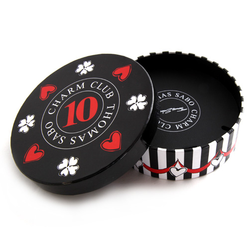 POS | Packing | BOX97-10Y, 114 x 35 mm - dárková krabička pro náhrdelník, černo/bílo/červená