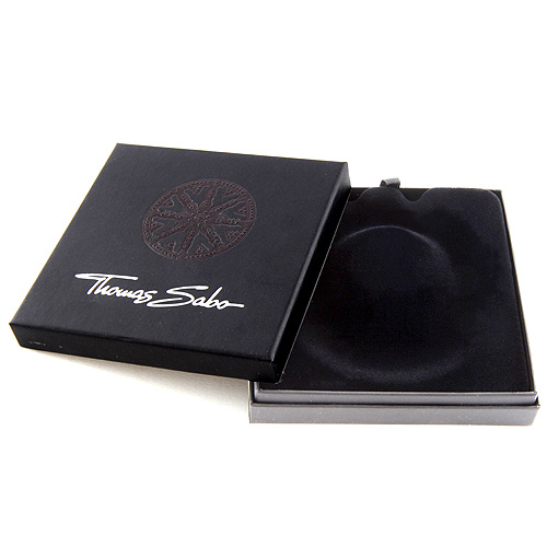 POS | Packing | BOX122, 109 x 109 x 30 mm - dárková krabička pro náhrdelník, řetízek s přívěskem, barva černá
