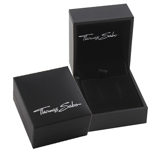 POS | Packing | BOX117_BL, 48 x 53 x 37 mm - dárková krabička pro náušnice, barva černá