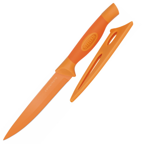 Univerzální nůž Stellar, Colourtone, čepel nerezová, 12 cm, oranžový