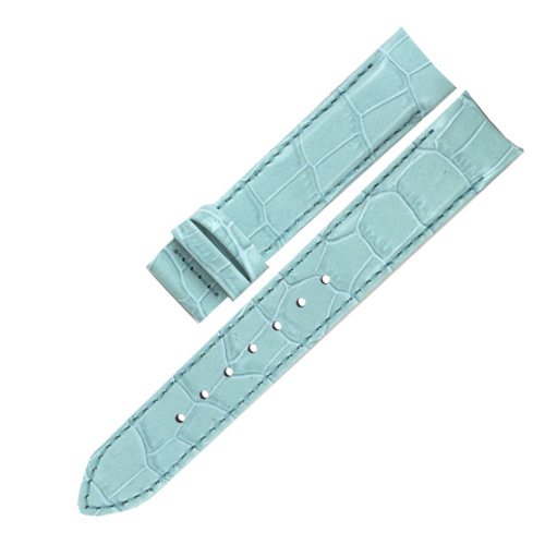 Řemínek na hodinky Thomas Sabo, ZWA0096-224-17-17 mm, Watches, leather strap with alligator-print turquoise