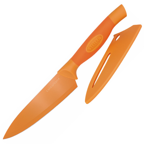 Kuchařský nůž Stellar, Colourtone, čepel nerezová, 15 cm, oranžový
